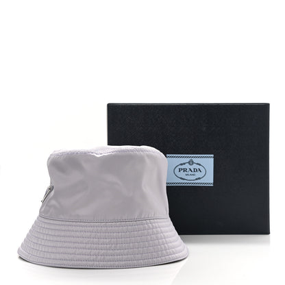 Prada Re-Nylon Metal Triangle Logo Womens Bucket Hat M Glicine 9 of 9