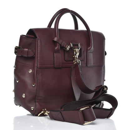Mulberry Calfskin Studded Medium Cara Delevingne Convertible Satchel Oxblood 3 of 9
