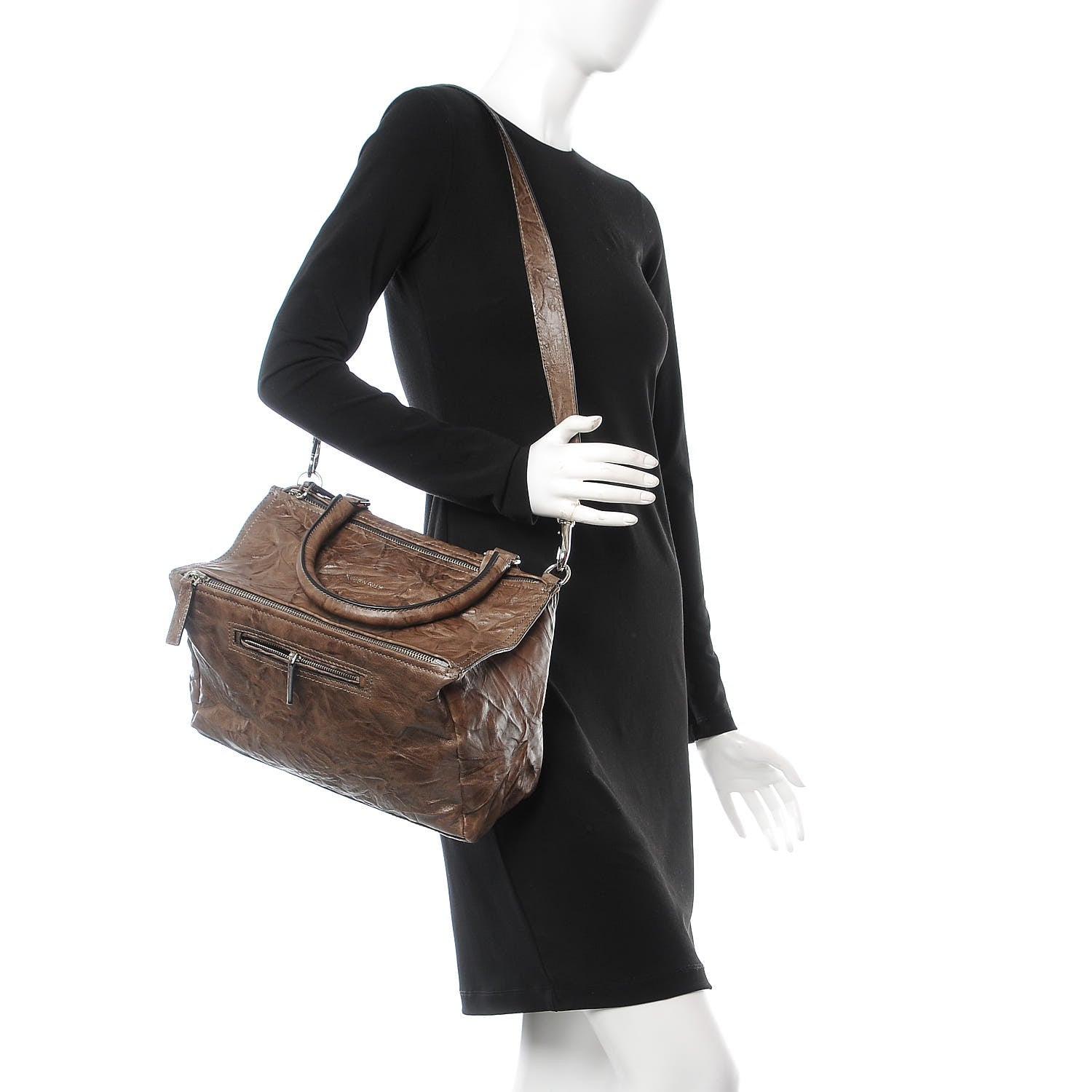 Givenchy Tumbled Sheepskin Medium Pandora Charcoal 2 of 7