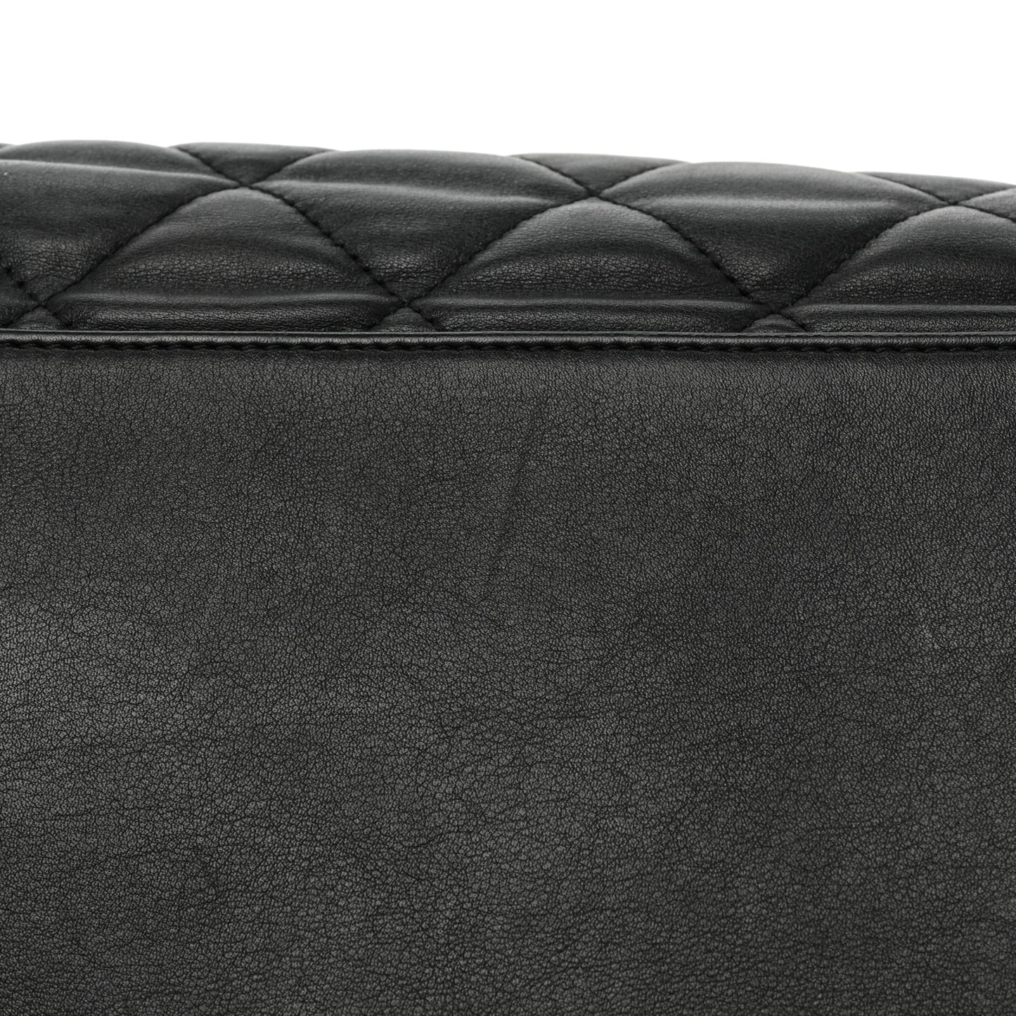 Calfskin Quilted Large Soft Elegance Tote Black
