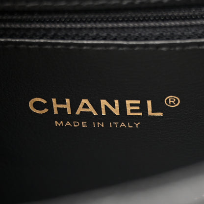 Chanel Caviar Lizard Embossed Quilted Small Coco Handle Flap Black 6 of 10