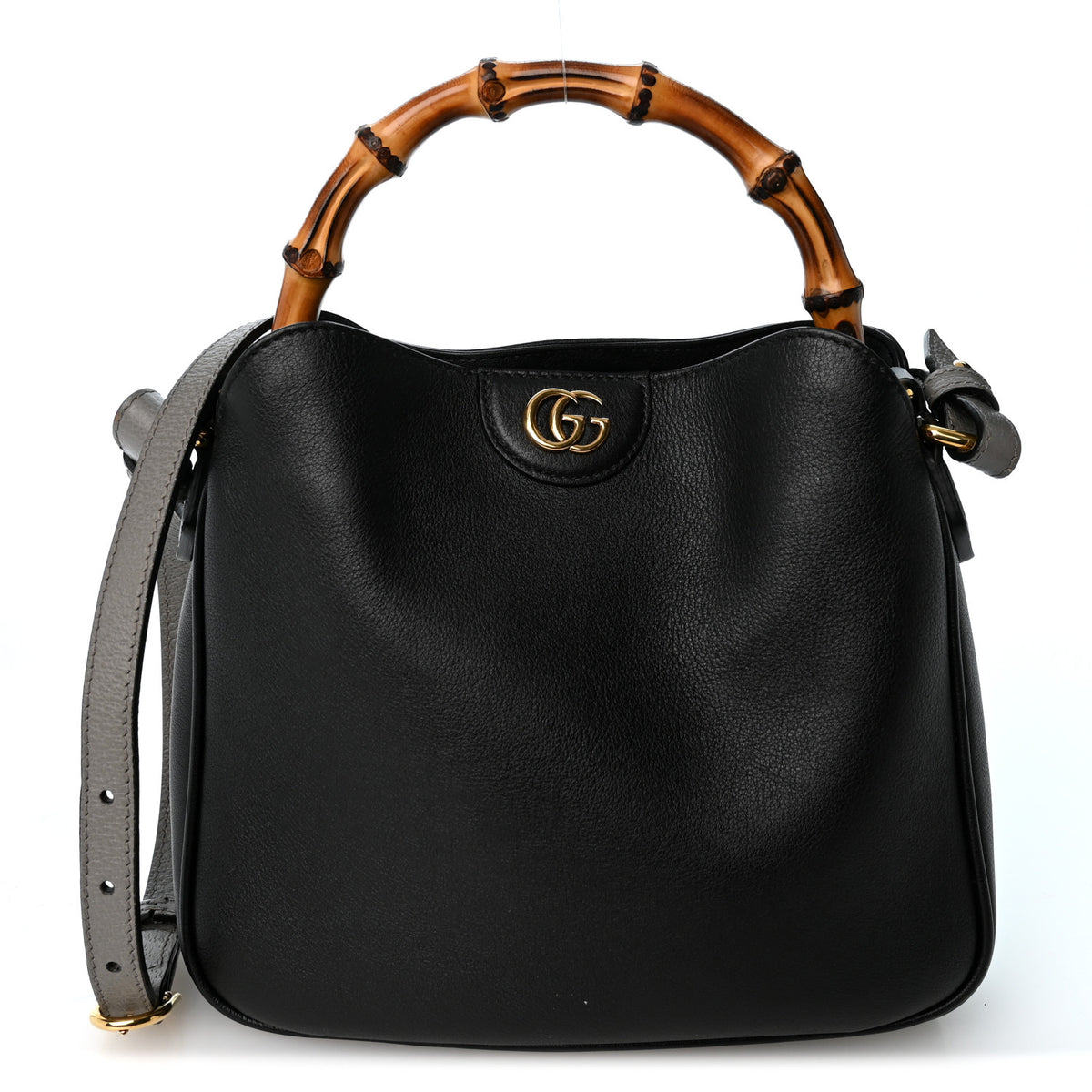 Gucci Softy Wonka Textured Dollar Calfskin Small Diana Shoulder Bag Black 1 of 12