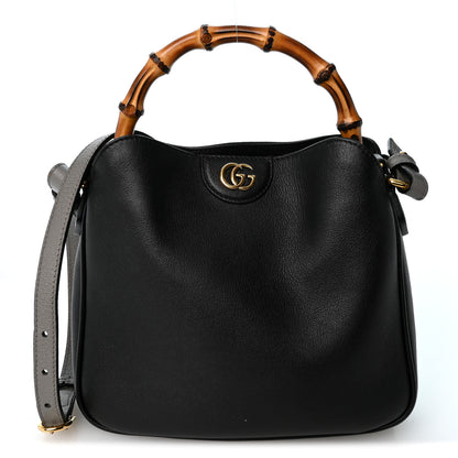 Gucci Softy Wonka Textured Dollar Calfskin Small Diana Shoulder Bag Black 1 of 12