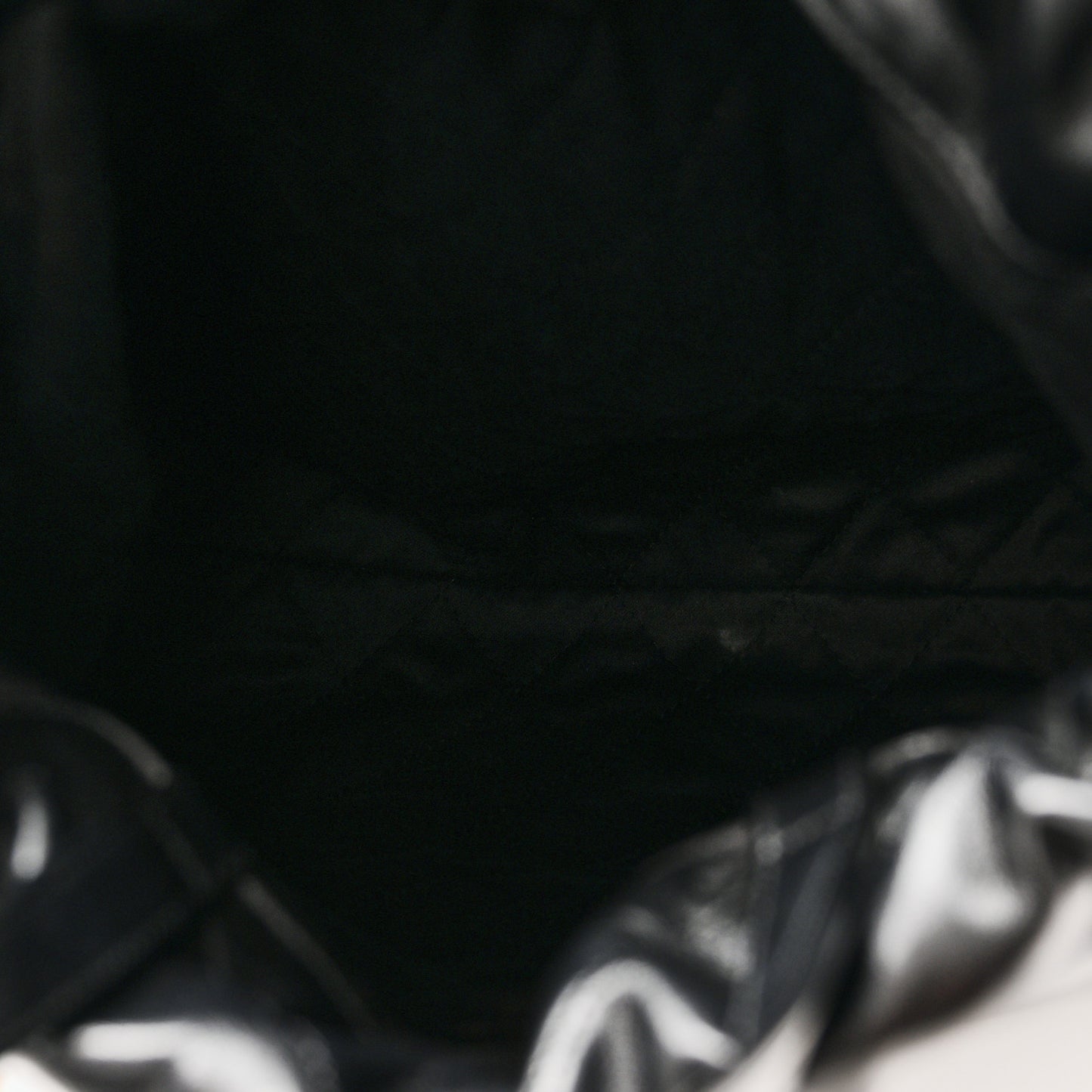 Shiny Calfskin Quilted Chanel 22 Backpack Black