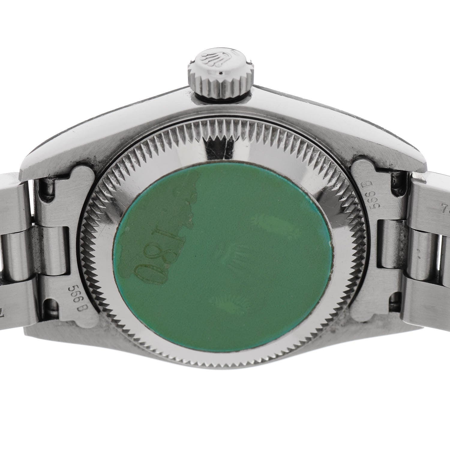 Rolex Stainless Steel 24mm Oyster Perpetual Watch Black 67180 4 of 4