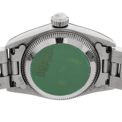 Rolex Stainless Steel 24mm Oyster Perpetual Watch Black 67180 4 of 4