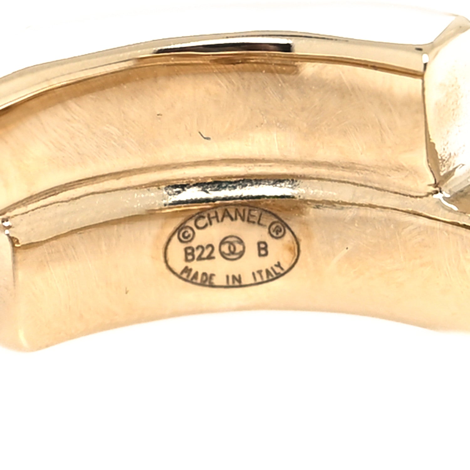 Chanel Crystal CC Ring 7 Gold 4 of 4