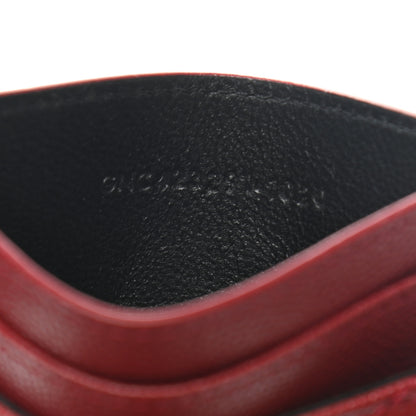 Saint Laurent Grain De Poudre Matelasse Chevron Monogram Credit Card Case Palissandre 6 of 8