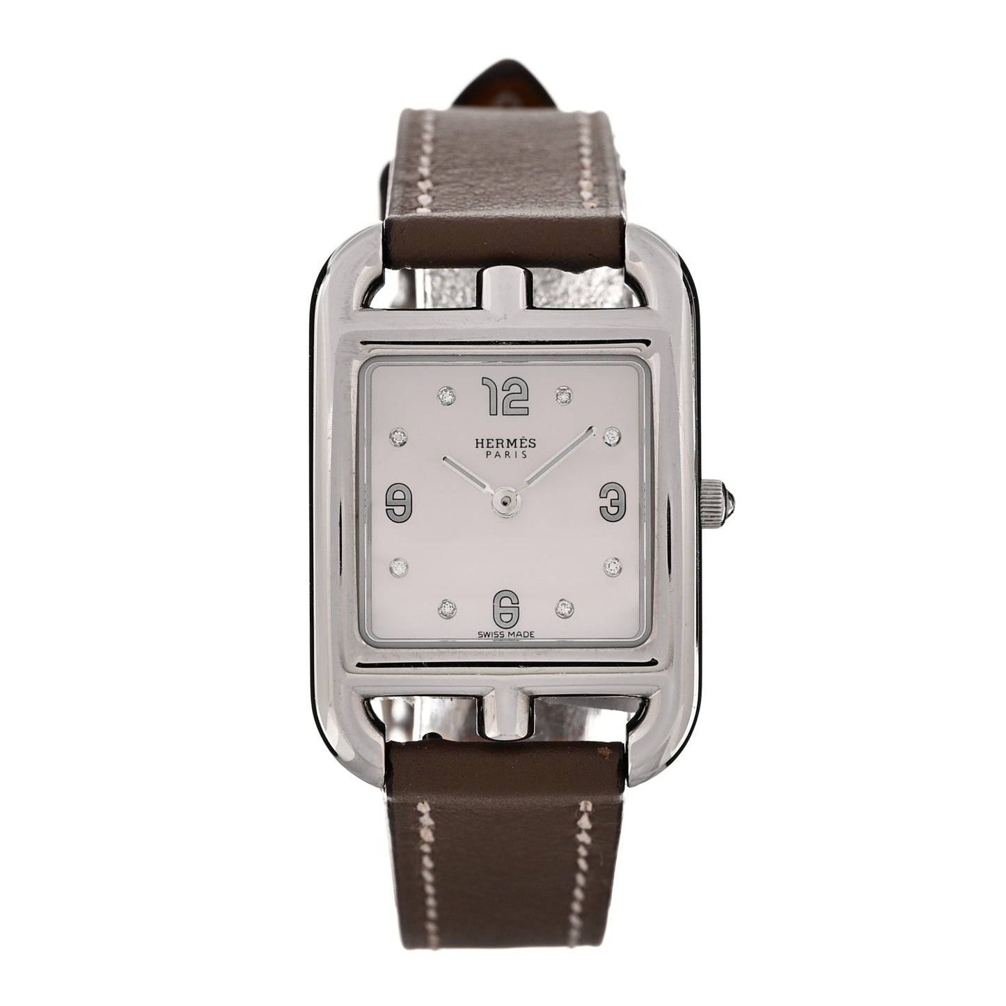 Stainless Steel Swift Diamond Mother of Pearl 23mm Cape Cod Quartz Watch Etoupe