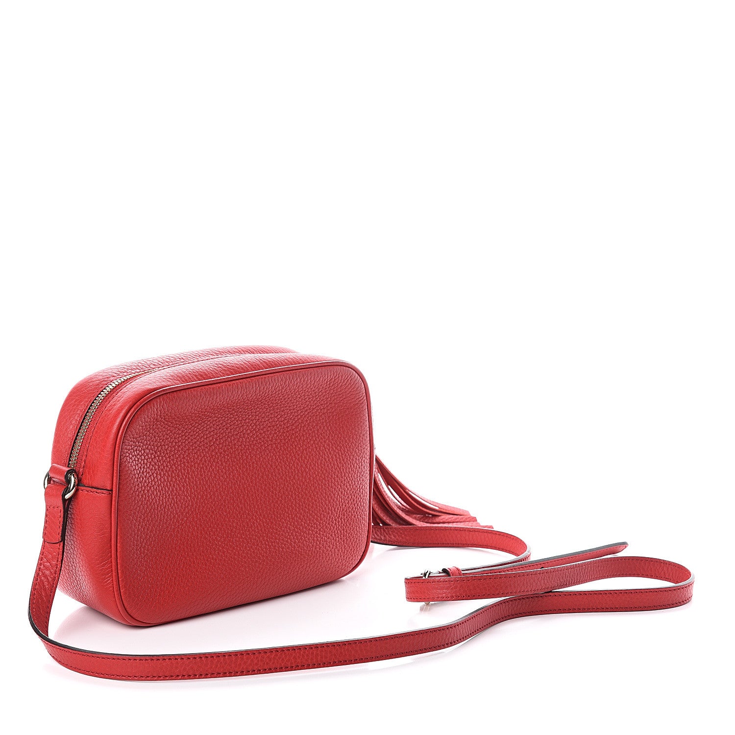 Gucci Pebbled Calfskin Small Soho Disco Bag Tabasco Red 2 of 8