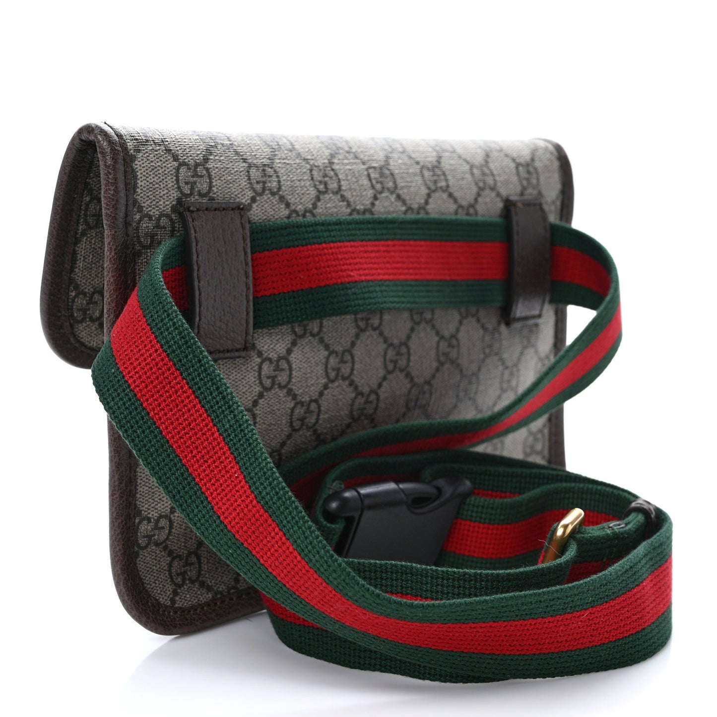 GG Supreme Monogram Neo Vintage Web Belt Bag Brown