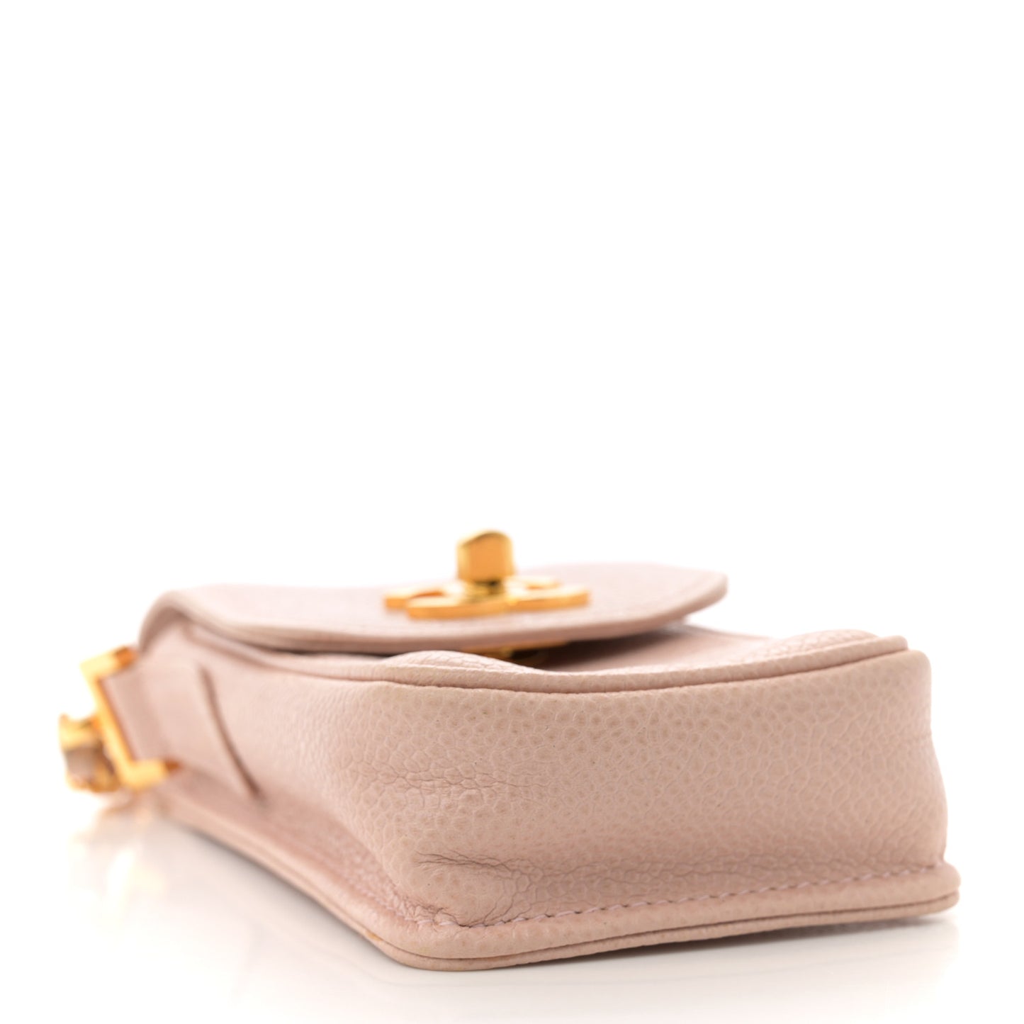 Caviar Phone Holder Crossbody Beige