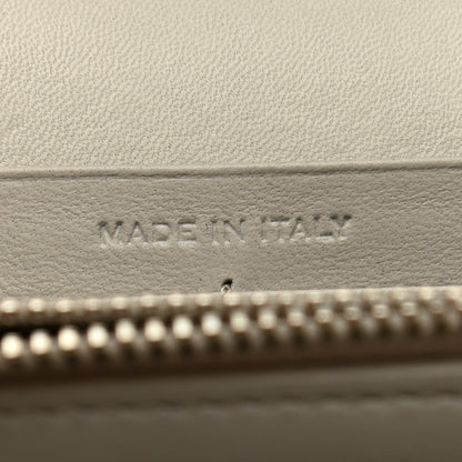 Saint Laurent Calfskin Crocodile Embossed Monogram Chain Wallet Blanc Vintage 6 of 9