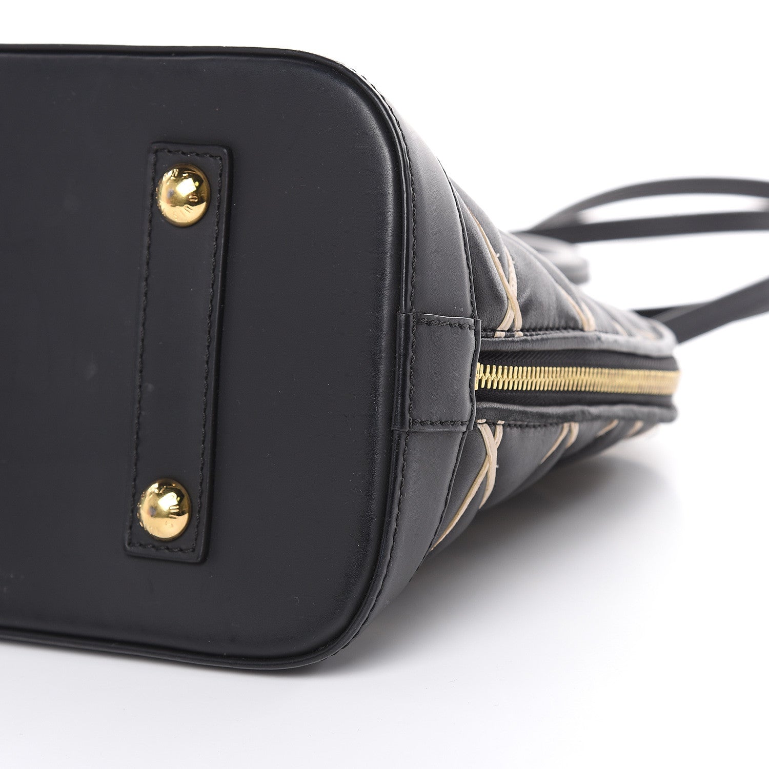Louis Vuitton Lambskin Malletage Alma PM Black 8 of 20