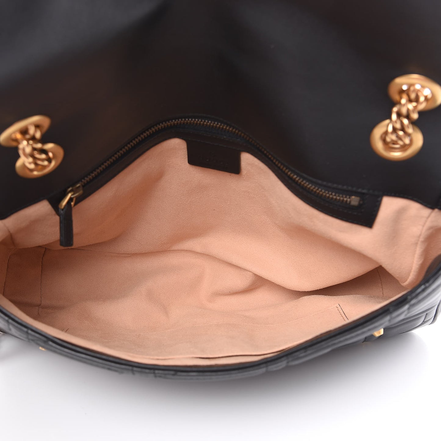 Calfskin Matelasse Studded Medium GG Marmont Shoulder Bag Black