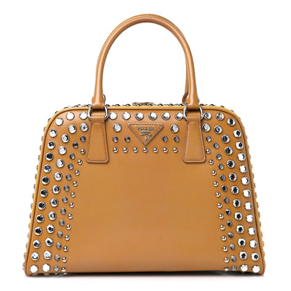Prada Saffiano Vernice Crystal Bag Cammeo 1 of 16