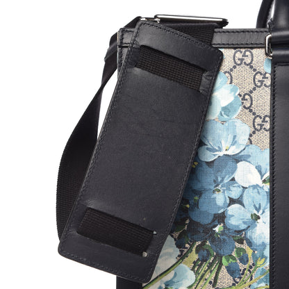 Gucci GG Supreme Monogram Blooms Vertical Tote Blue 9 of 16