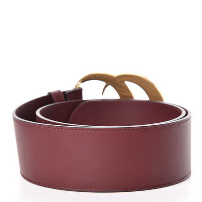 Gucci Calfskin Crystal Double G 55mm Belt 80 32 Burgundy 3 of 7