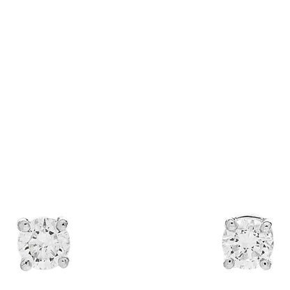 Tiffany Platinum Diamond .30ctw Solitaire Earrings 1 of 4