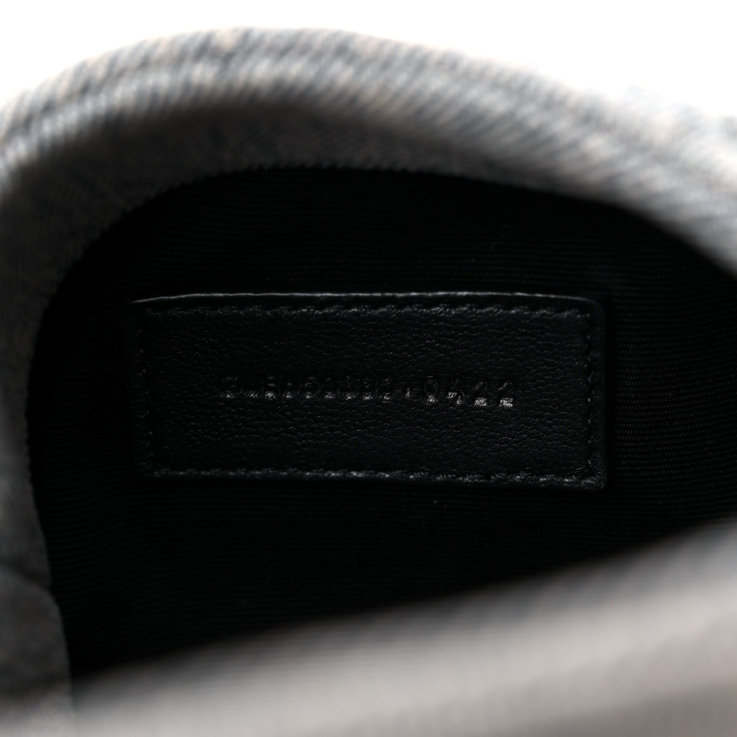 Saint Laurent Denim Quilted Monogram Loulou Puffer Pouch Clutch Blue Gray Light Azur 8 of 10