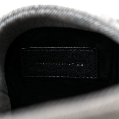 Saint Laurent Denim Quilted Monogram Loulou Puffer Pouch Clutch Blue Gray Light Azur 8 of 10