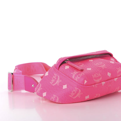 MCM Visetos Small Original Crossbody Bag Neon Pink 7 of 10
