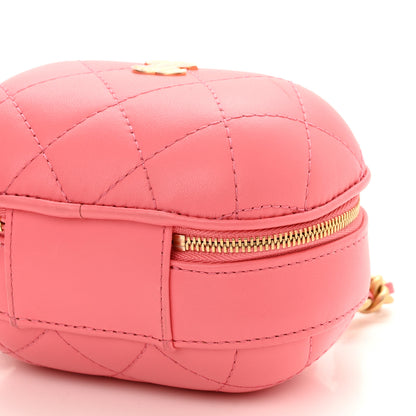Chanel Lambskin Quilted CC Bubble Vanity Case With Chain Pink 10 of 10