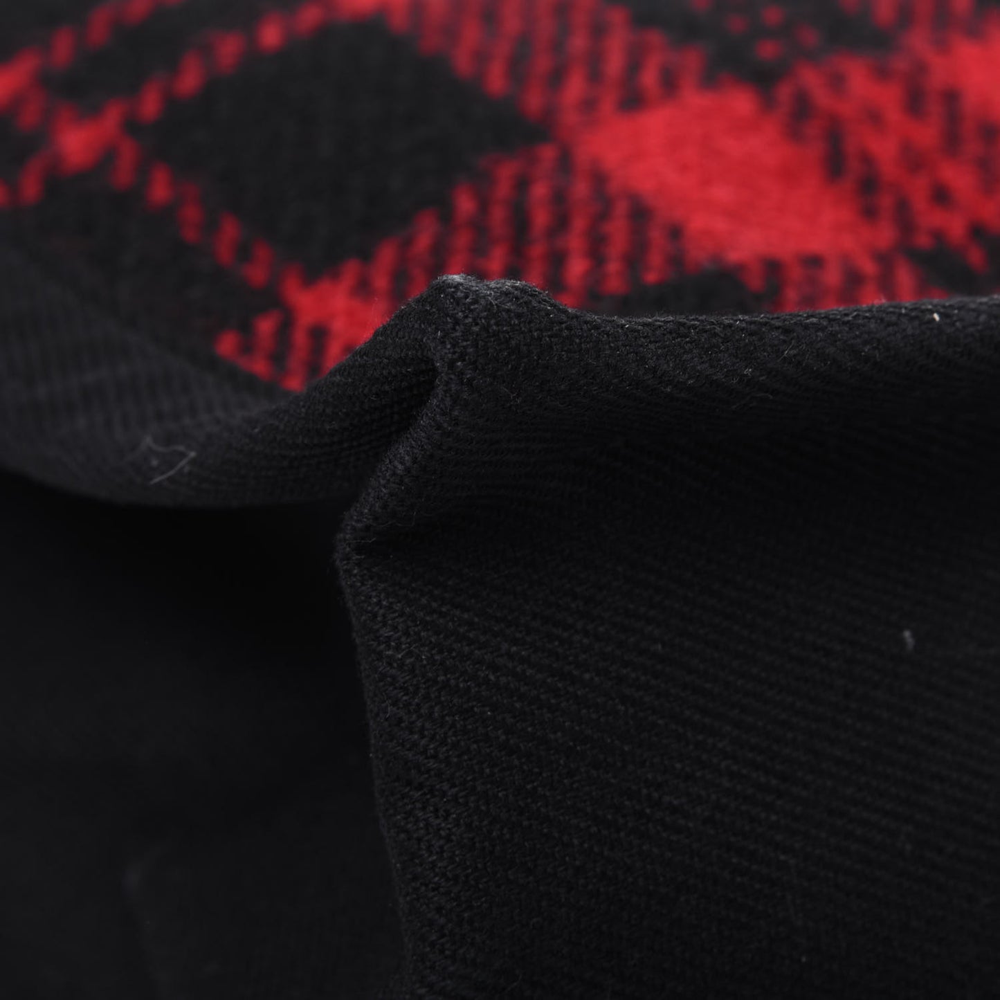 Wool Tartan Rive Gauche Noe Tote Red Black