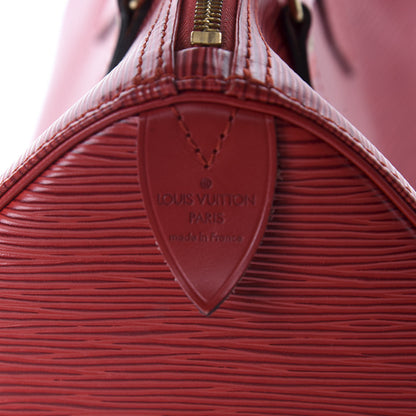 Louis Vuitton Epi Speedy 25 Castillan Red 10 of 10