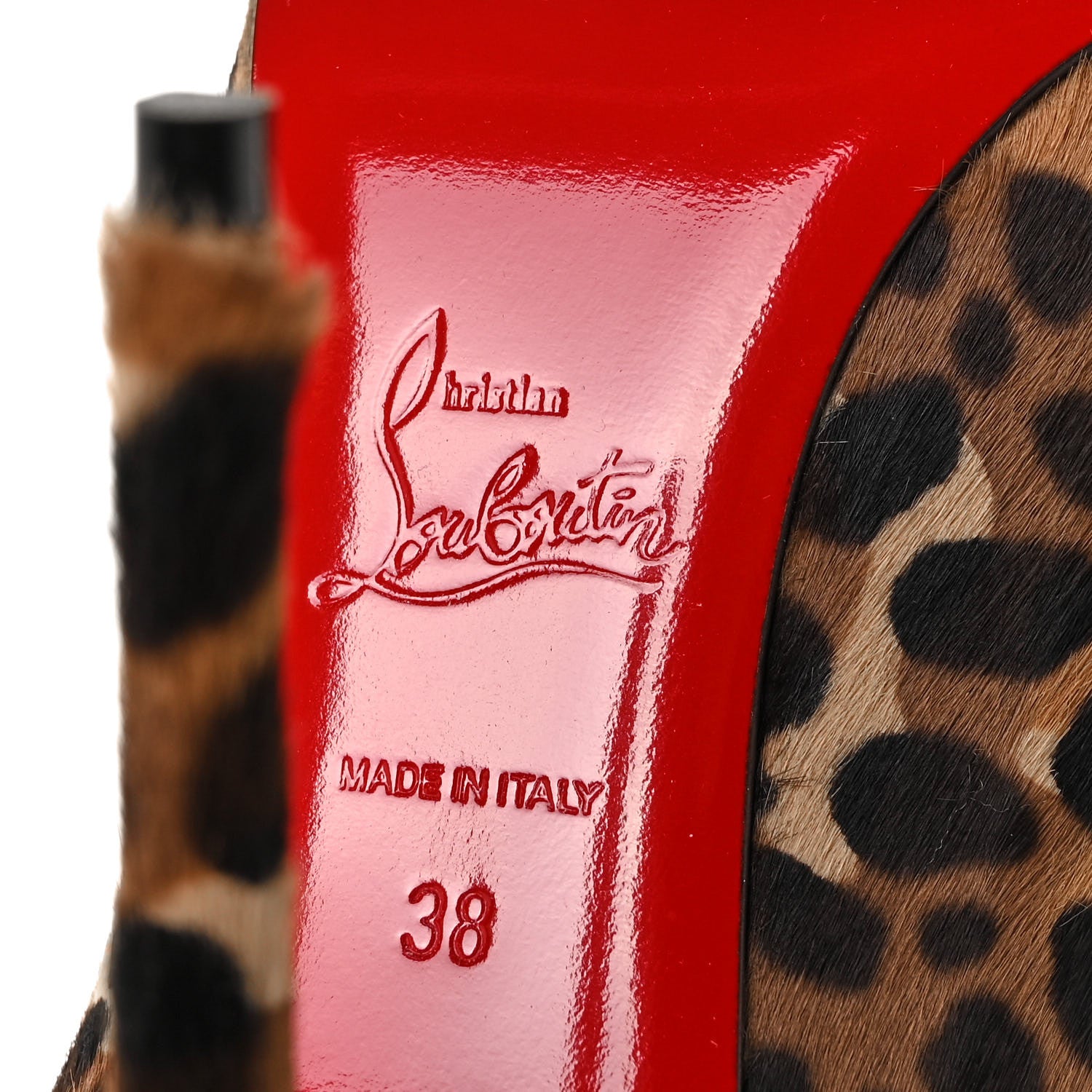 Christian Louboutin Pony Madagascar Kid Kate 100 Pumps 38 Brown Black 11 of 16