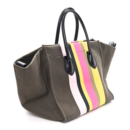 Celine Canvas Striped Medium Phantom Luggage Multicolor 3 of 10