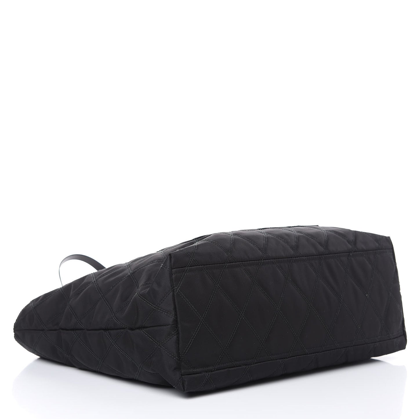 Tessuto Nylon Quilted Shopping Tote Black