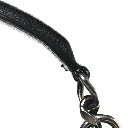 Saint Laurent Sheepskin Matelasse Chevron Monogram Medium College Bag Black 10 of 12