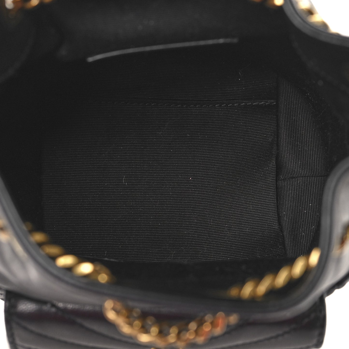 Lambskin Matelasse Monogram Joe Nano Bucket Bag Black