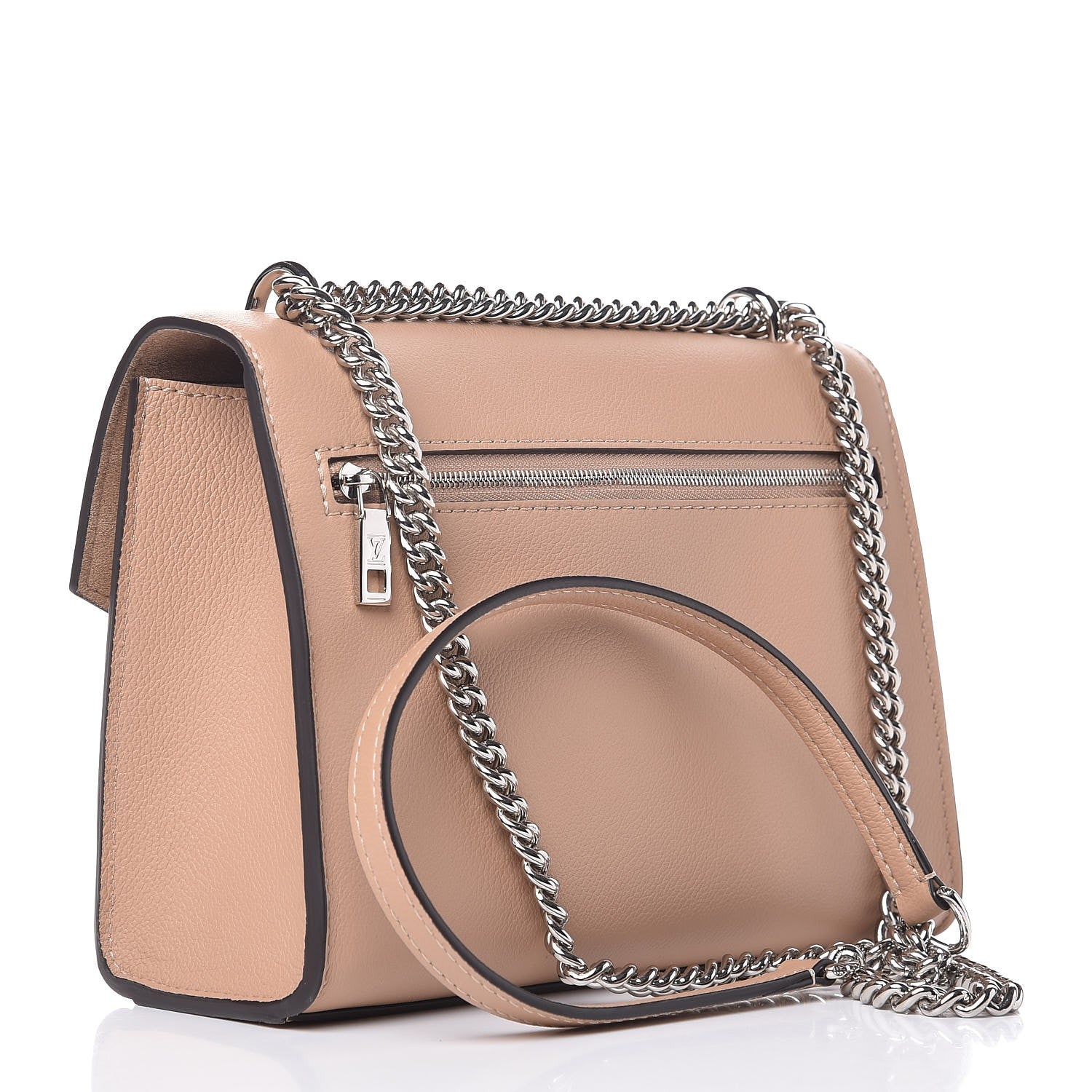 Louis Vuitton Soft Calfskin Mylockme Chain Bag BB Papyrus Creme 3 of 7