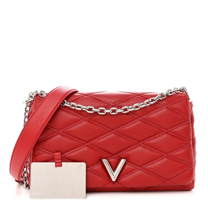 Louis Vuitton Lambskin Malletage GO-14 MM Rouge 1 of 9