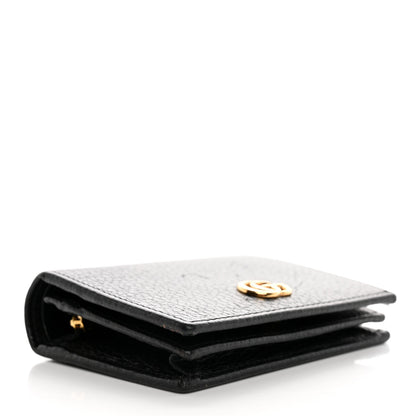 Gucci Pebbled Calfskin GG Marmont Card Case Black 4 of 11