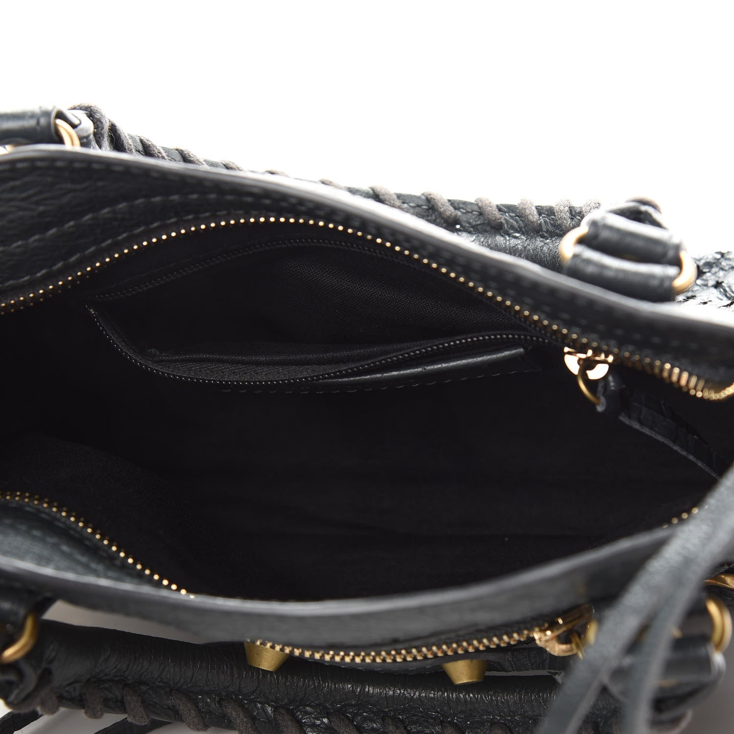 Balenciaga Agneau Stadio Laser Cut Cross Classic Gold Hardware Mini City Black 5 of 9