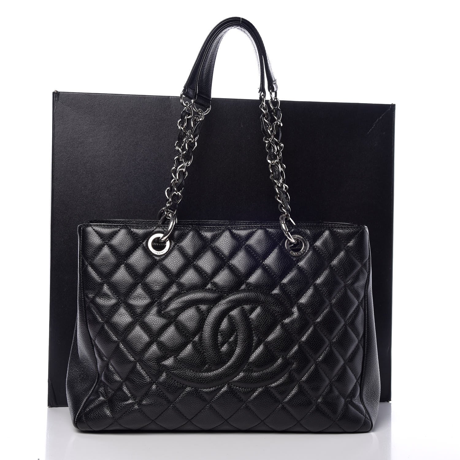 Chanel Caviar Quilted Grand Shopping Tote GST Black 8 of 8