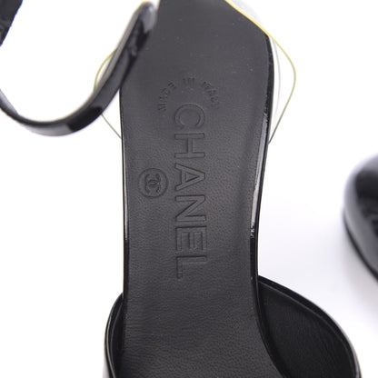 Chanel Patent PVC Ankle Strap Pumps 36 Black 6 of 8