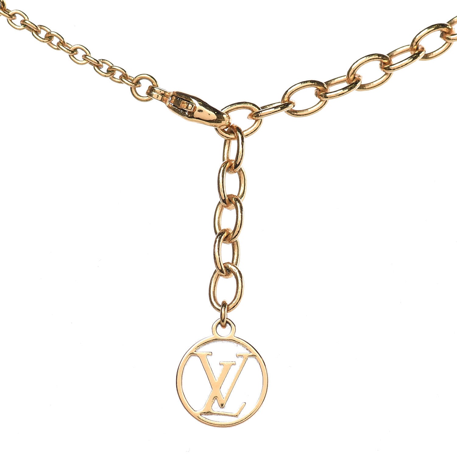 Louis Vuitton Flower Full Necklace Gold 4 of 5