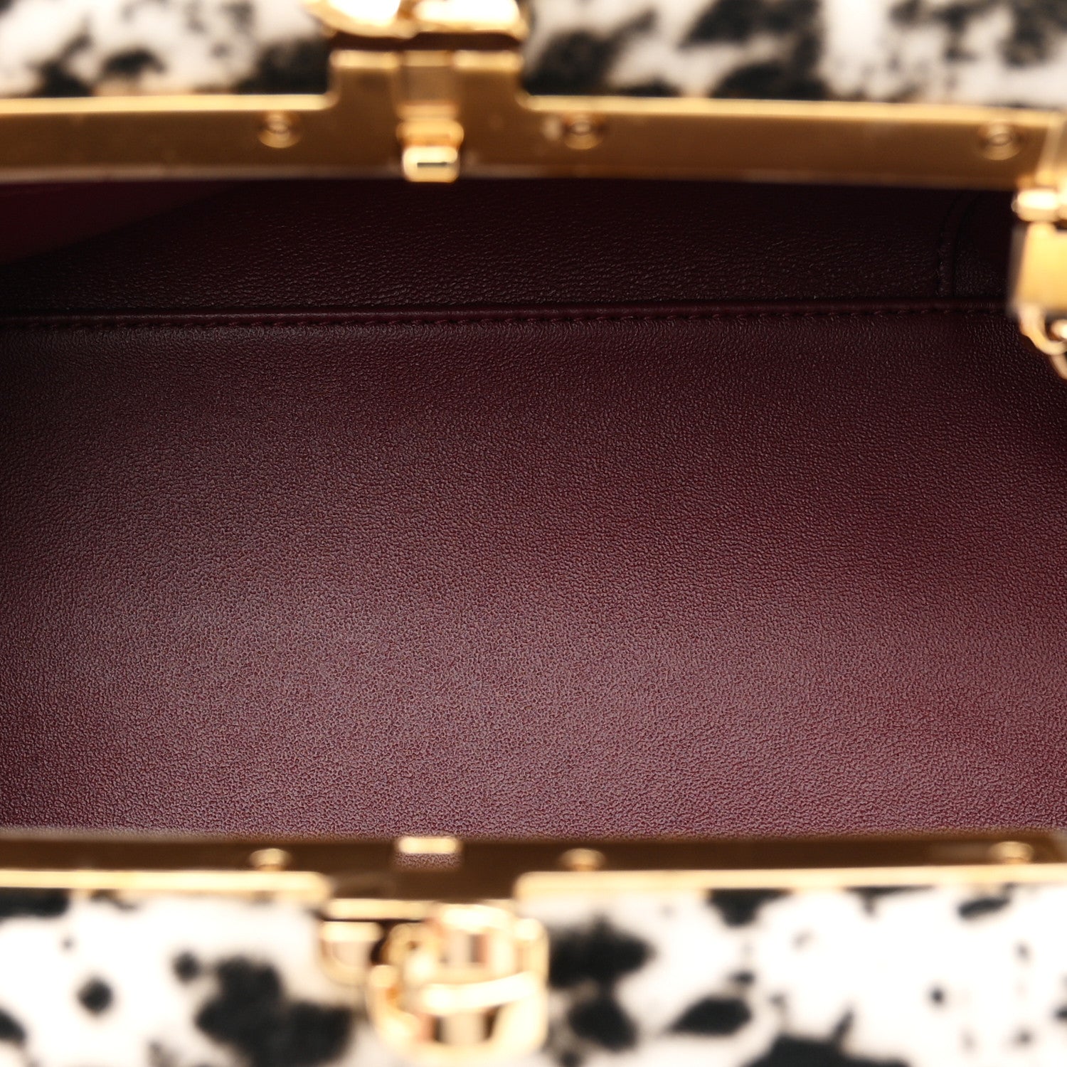 Chanel Lambskin Pony Hair Printed Clutch With Chain Black White 5 of 11