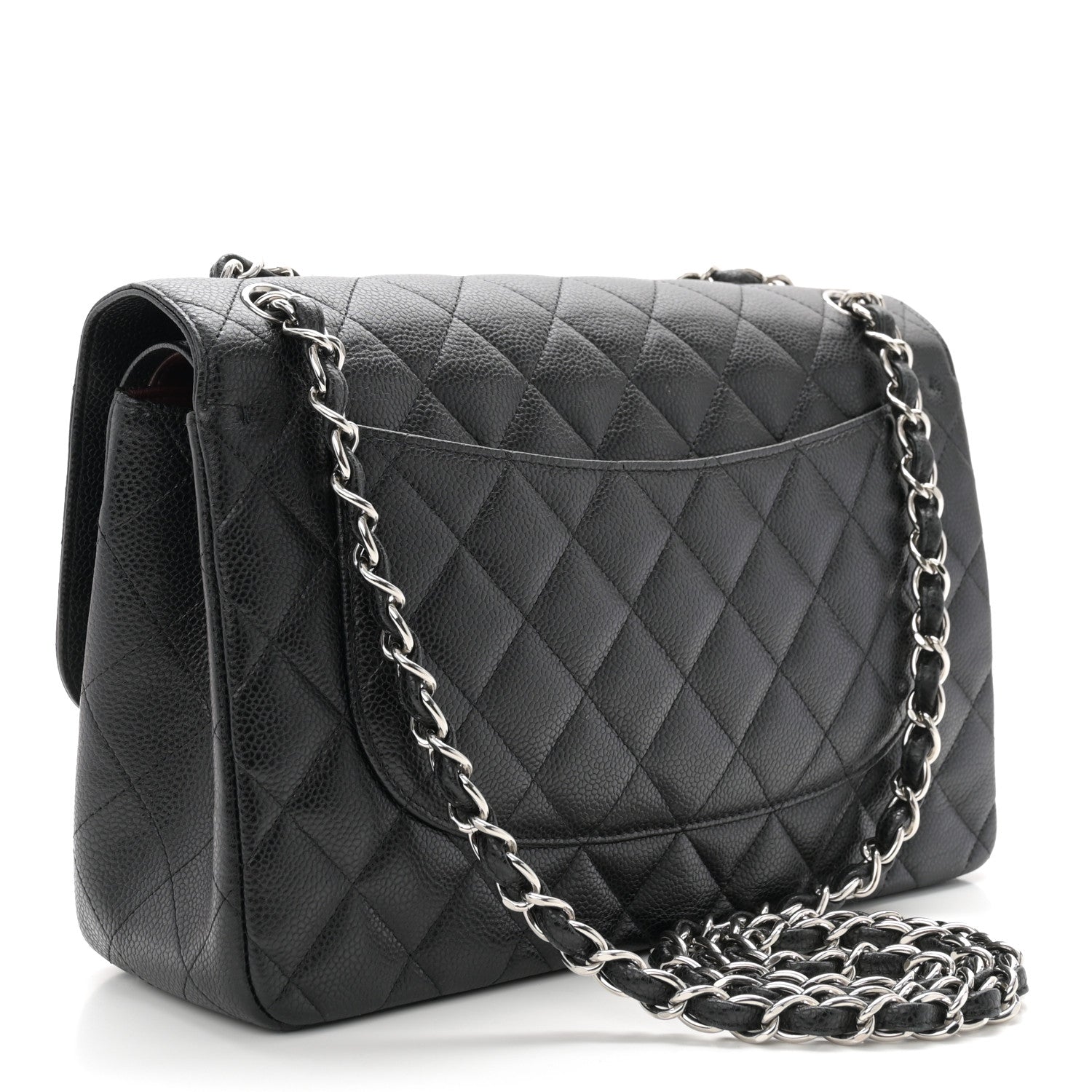 Chanel Caviar Quilted Jumbo Double Flap Black 3 of 10