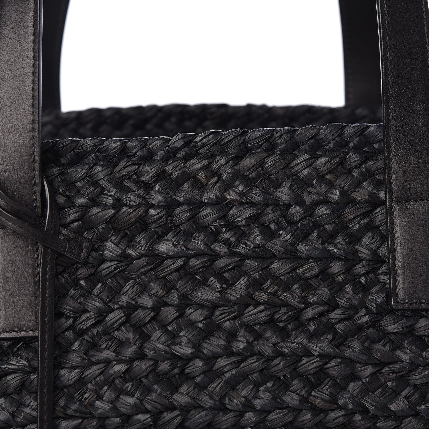 Saint Laurent Raffia Medium Panier Bag Black 7 of 9