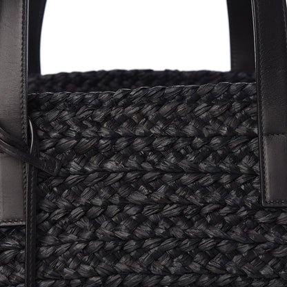 Saint Laurent Raffia Medium Panier Bag Black 7 of 9