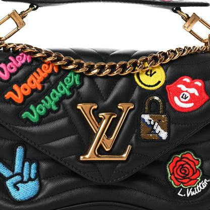 Louis Vuitton Calfskin Embroidered New Wave Chain MM Black 8 of 14
