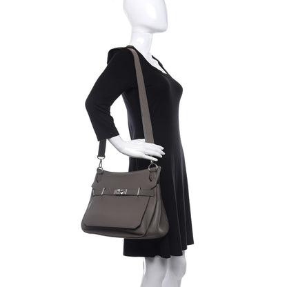 Hermes Taurillon Clemence Eclat Jypsiere 34 Etain Bleu Indigo 2 of 10