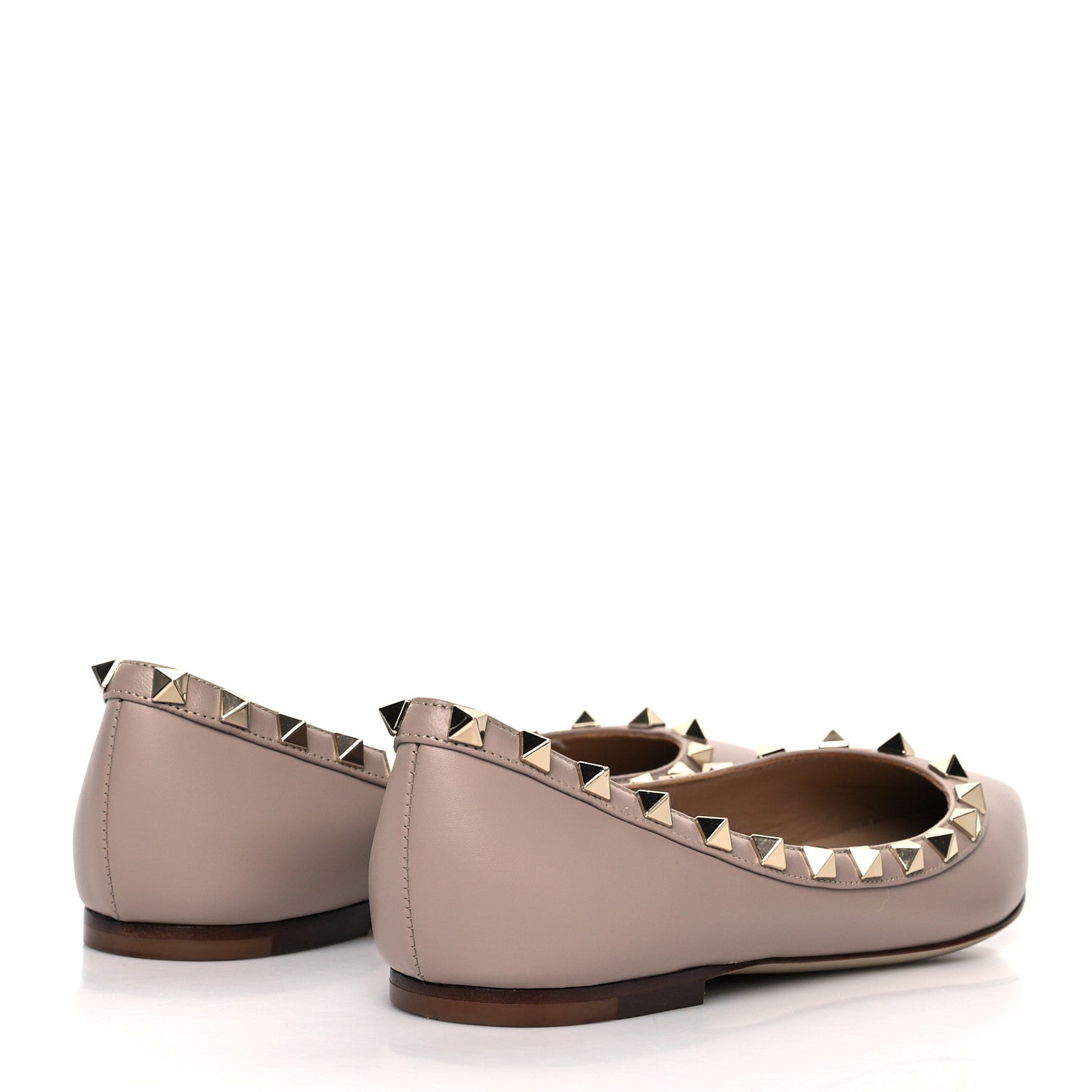 Valentino Garavani Nappa Rockstud Ballerina Flats 36 Poudre 4 of 10