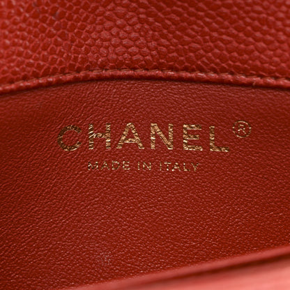 Chanel Caviar Quilted Extra Mini Flap Red 6 of 10