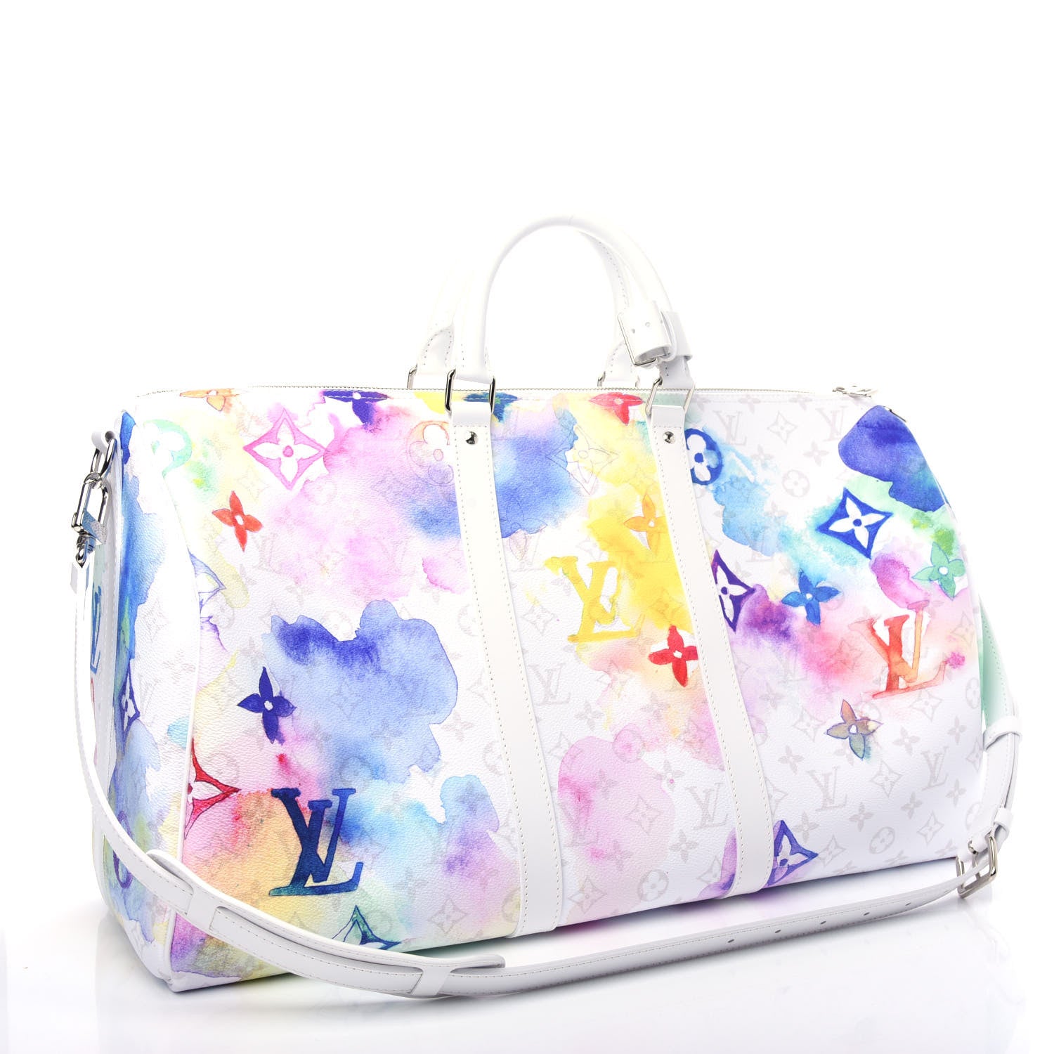 Louis Vuitton Monogram Watercolor Keepall Bandouliere 50 Multicolor 2 of 8